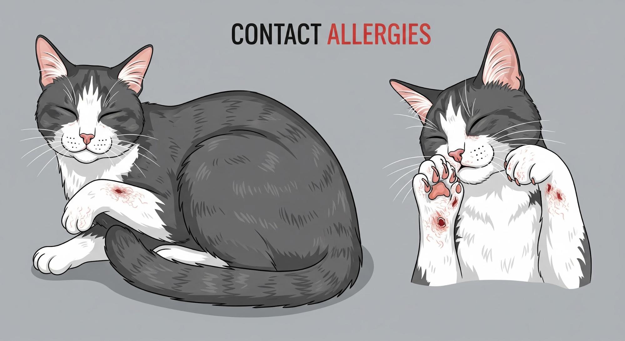 An image showing Cats contact allergies