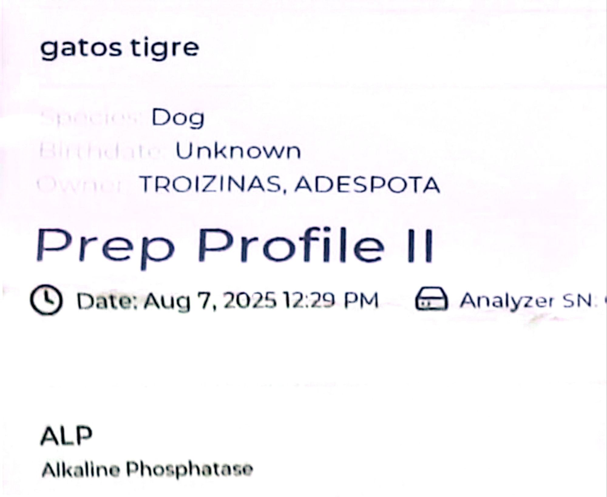 Marcus blood test result
